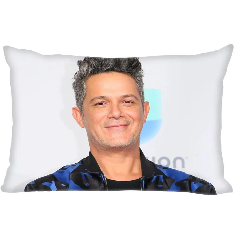

Alejandro Sanz Pillowcase Satin Fabric Bright Smooth Rectangle Zipper Pillow Cases Home Wedding Decorative For Friend Gift