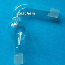 34/35, 250 мл, стеклянный изогнутый анти-всплеск адаптер, анти-насадка, предохраняющая от переброса перегоняемой жидкости, лабораторная стеклянная посуда