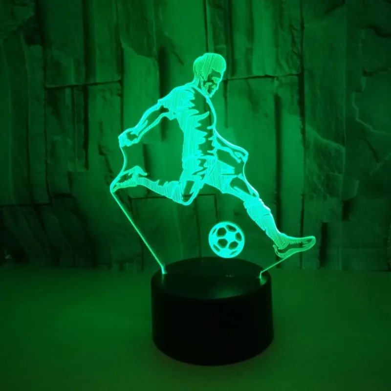 Красочная сенсорная 3d лампа Иллюзия светодиодный ночной Светильник USB настольная лампа для детей Детский подарок прикроватная Спальня футбол