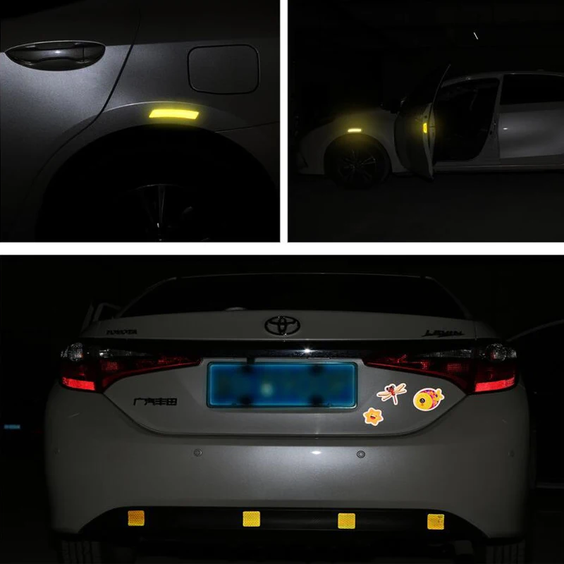 5 см X 10 м светоотражающие наклейки ленты стайлинга автомобилей самоклеящаяся лента ПЭТ Промышленное Качество барьер трейлер лента