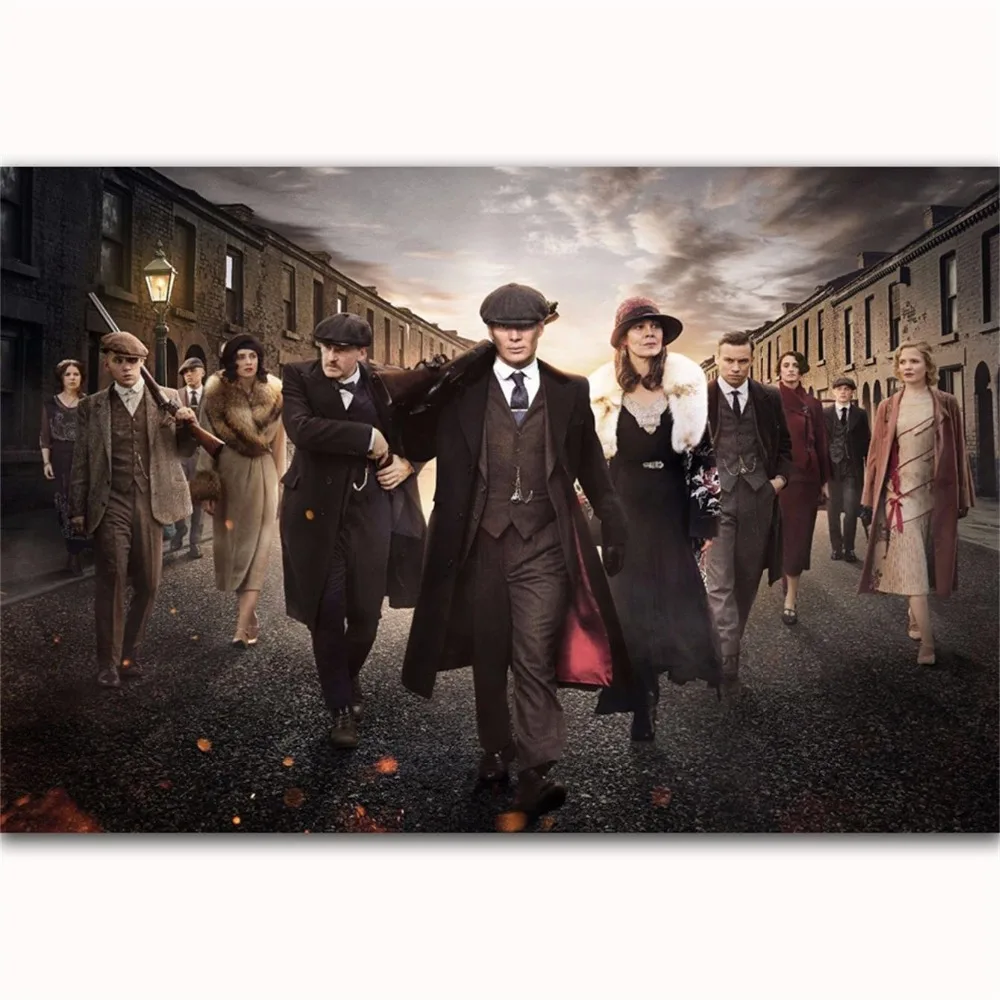 MQ3509 Peaky Blinders Cillian Murphy USA New TV Show Series Art Poster Silk Canvas Home Decoration Wall Room Picture Printing(1)