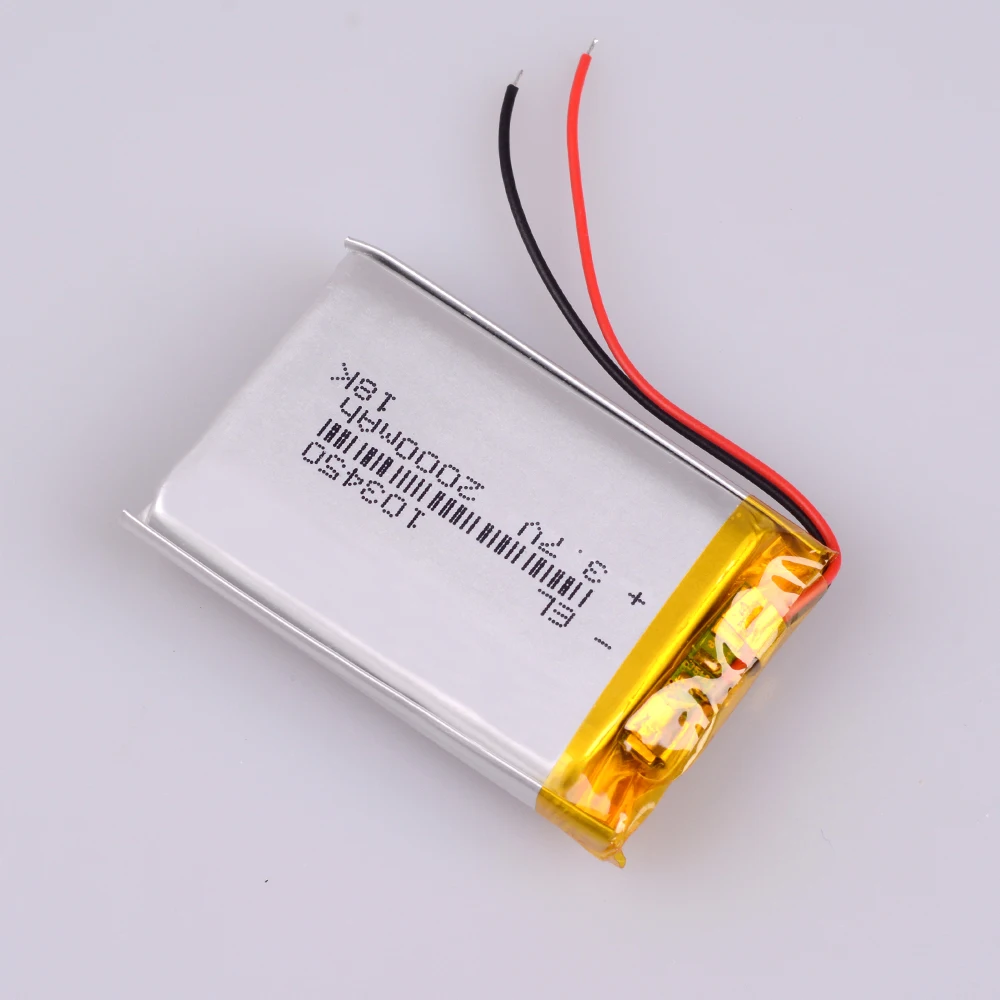 

3.7V 2000mAh 103450 Lipo battery Rechargeable Lithium Polymer ion Battery Pack For GPS Tracking Wireless Devices Game Player