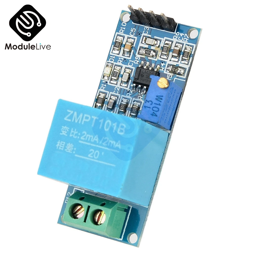 AC датчик выходного напряжения активный однофазный трансформатор напряжения модуль для Arduino Mega ZMPT101B 2mA