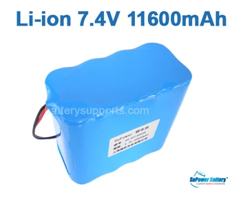 

SuPower 7.2V 7.4V 8.4V 18650 11.6Ah Lithium ion Li-ion Rechargeable Battery Pack Max. 5A with built-in protection circuit board