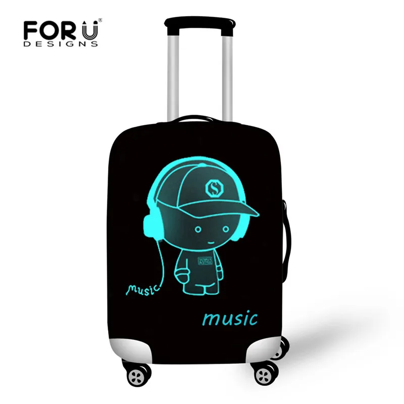 

FORUDESIGNS Anime Luminous Print Travel Suitcase Protective Cover Luggage Case Travel Accessories Elastic Luggage Dust Cover