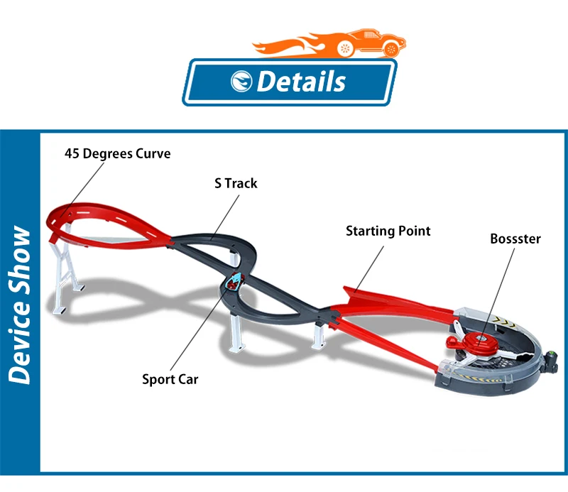 Оригинальная игрушка для спортивного трека Hot Wheels, ударопрочная забавная игрушка, высокое качество, подарочная коробка, автомобиль Hotwheels, режим трека CDL49 для детей