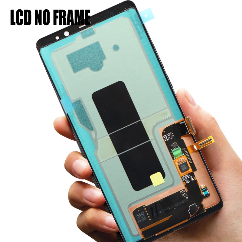 6,3 ''дисплей с ожога тени Ghost изображения lcd с рамкой для Samsung Note 8 N9500 N950F N900D N900DS сенсорный экран дигитайзер