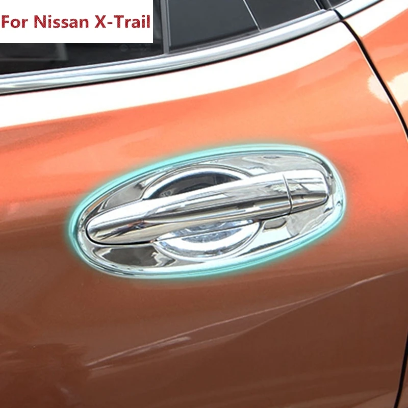 Для Nissan Rogue X Trail 2014 2015 8 шт из нержавеющей стали для автомобиля наружные боковые