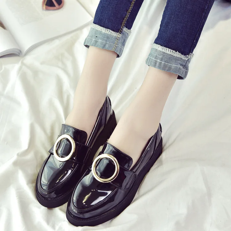 

Zhuda High Quality Metal Platform Loafers New Oxford Women Shoes Woman Slip On Flats Fashion Casual Creepers Women Zapato