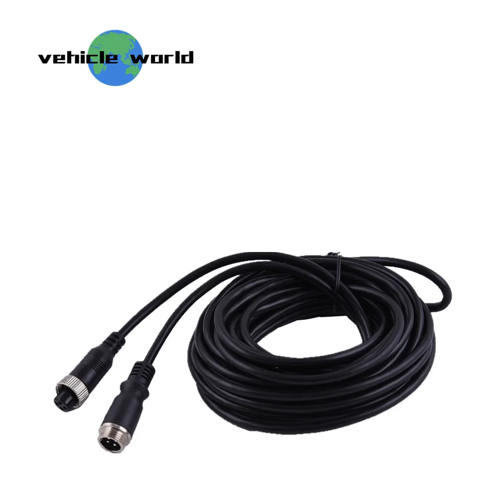 

4 pin Aviation Connector Car Backup Rear View Reverse Camera 6 Meters Extension Cable