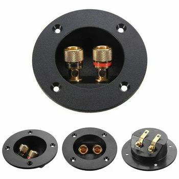

2 Pcs/Set Subwoofer Speaker Box Terminal Round Cup Connector For 4mm Banana Plugs