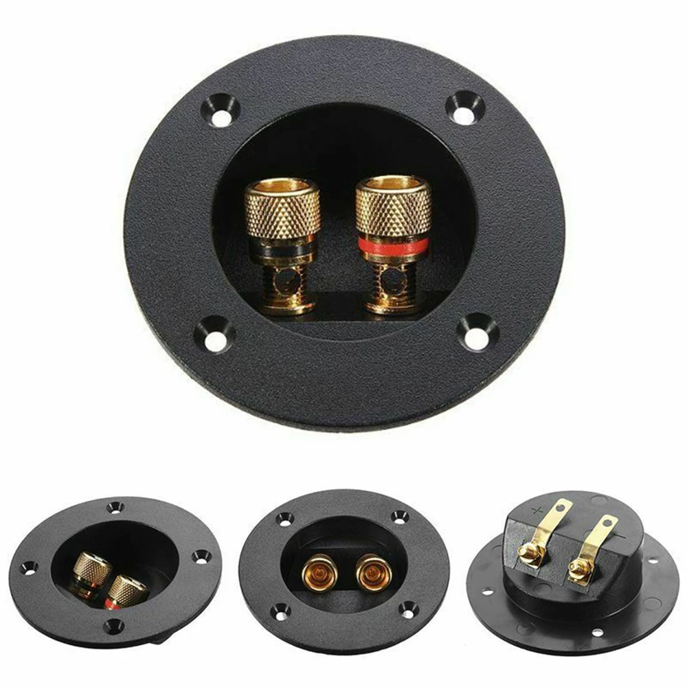2 unids/set altavoz Subwoofer caja Terminal taza redonda conector Banana de 4mm 2 unids/set altavoz Subwoofer caja Terminal taza redonda conector Banana de 4mm
