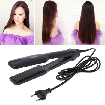 

Kemei Luxury Ionic Flat-iron Tourmaline Ceramic Heating Plate Hair Straightener Styling KM-329 EU Plug For All Types Hair