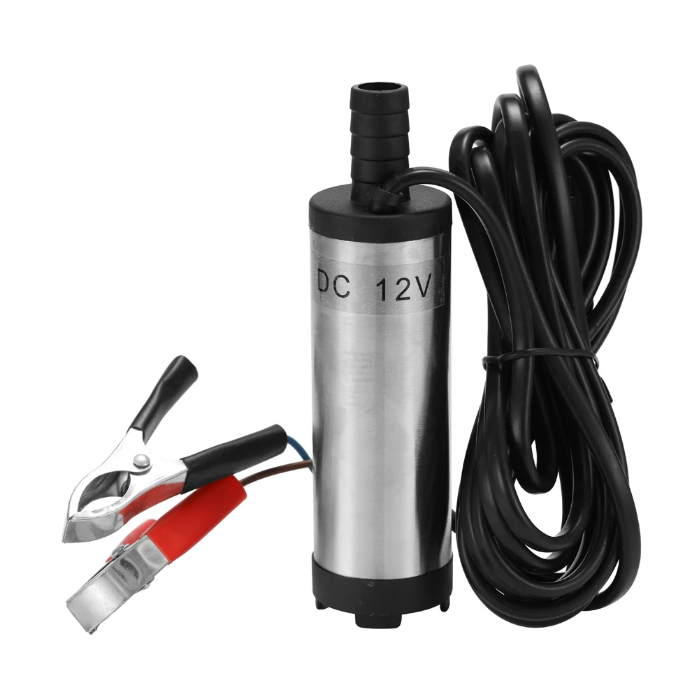

Stainless DC 12V Electric Submersible Pump Steel Submersible Pumps for Water Oil Kerosene 12 L/min Refueling Tool