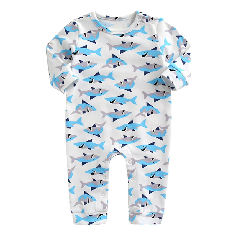

2019 Simple Style Baby Boy Clothes 100% Cotton Safe Infant Clothing For Girls Clothes Pajamas Long Sleeved Girls Cartoon Rompers