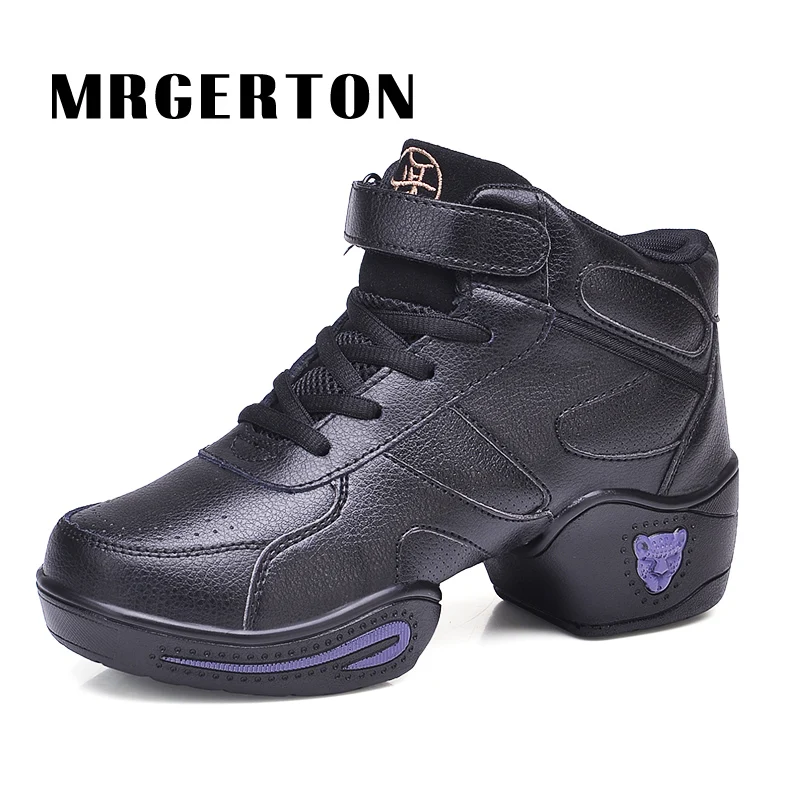Women Genuine Leather Jazz majoring in Pop Dance Sneakers shoes lady
