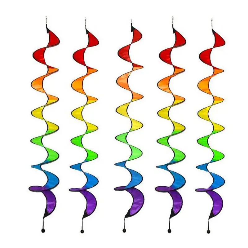 

Kindergarten Decorative String Pinwheel Outdoor Hanging Rainbow Rotating Vertical Colorful Windmill Festival Layout Supplies