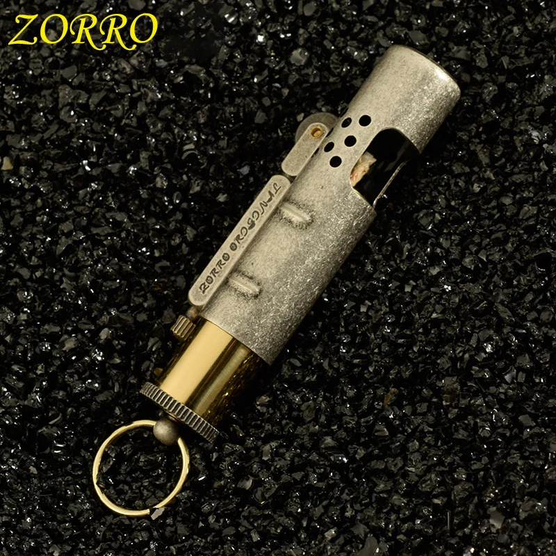 Zorro, бензиновая Зажигалка для сигарет, для курения, винтажный, мужской стиль, Мини, масло, бензин, многоразовая зажигалка