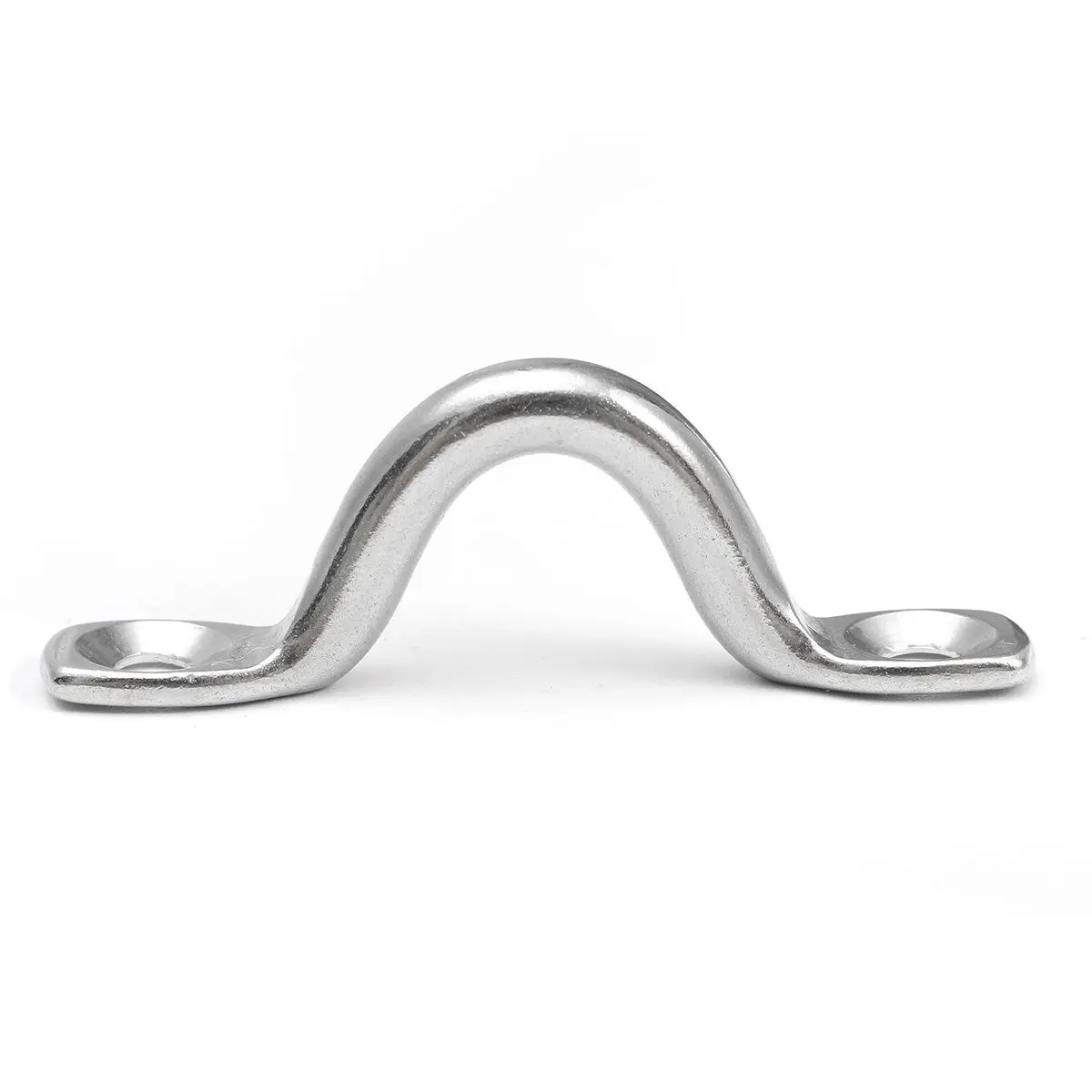 

6pcs High Duty 316 Stainless Steel Pad Eye Oblong Pad Eye Plate Stape 5mm Thick Humpback Shape Loop Tie Down Kayak Deck Loops