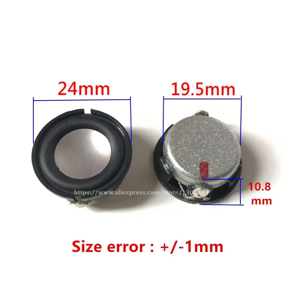 

2 pcs/lots 24 mm Full Range Audio Speaker For HARMAN 1 Inch 4 Ohm 2- 4 W Woofer Loudspeaker Speakers 8ohm