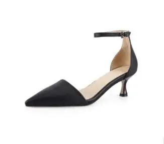 

Moraima snc 2019 summer fashion new pointed buckle sandals Concise Thin Heels Back Strap Sandals