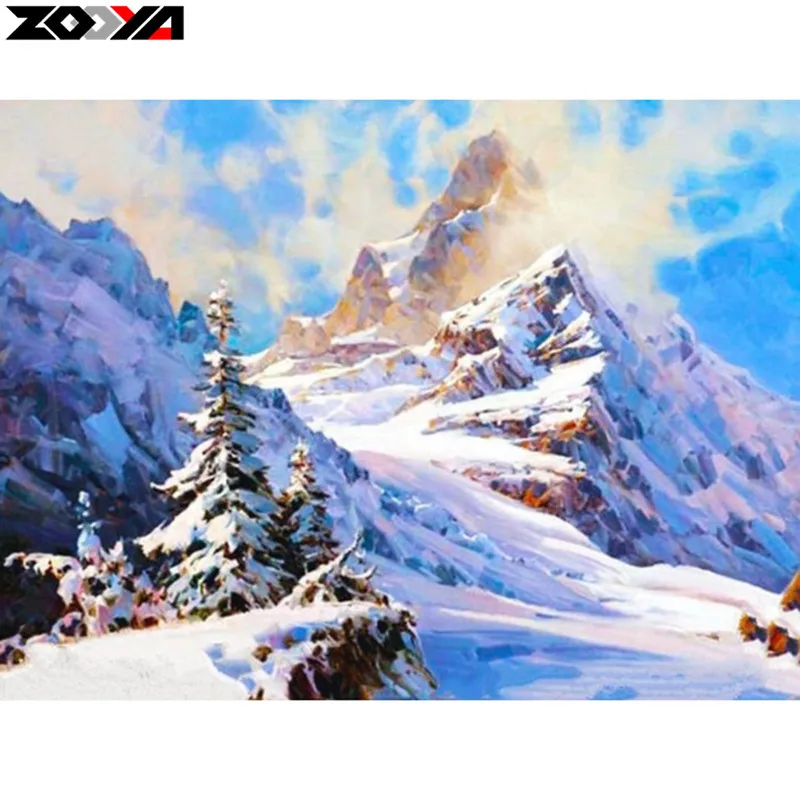 snow-capped-mountains-NEW-DIY-5D-Diamond-Painting-Set-Embroidery-Rhinestones-Cross-Stitch-Resin-Craft-Home