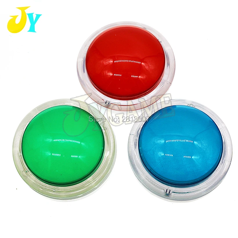 

5V 12V LED Lights Button Convex 100mm Push Buttons illuminated Self Reset Button Switches For Beat Music Game Machine