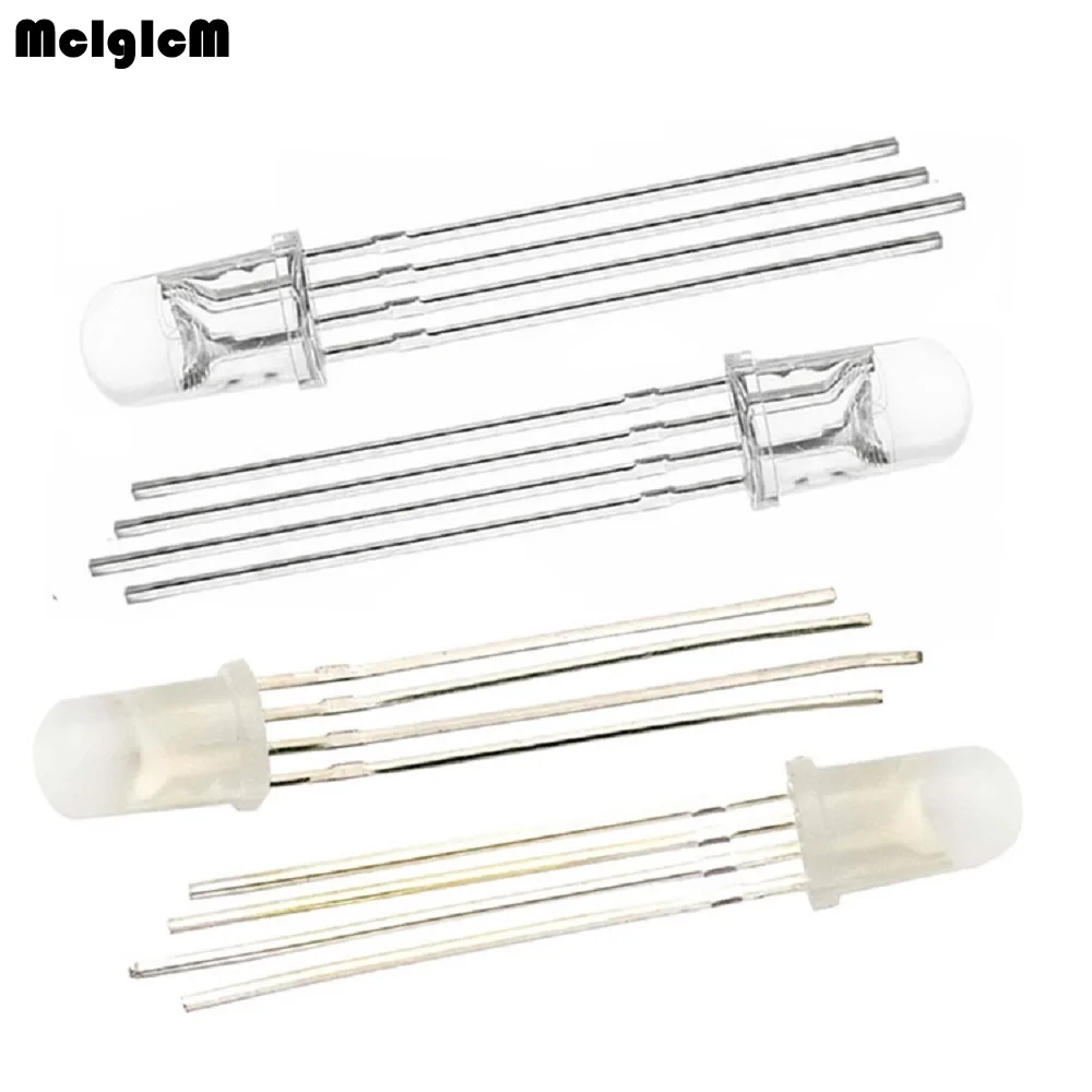 

5mm full-color LED RGB red, green and blue Four feet transparent / Fog highlight color Controllable seven lights Common anode