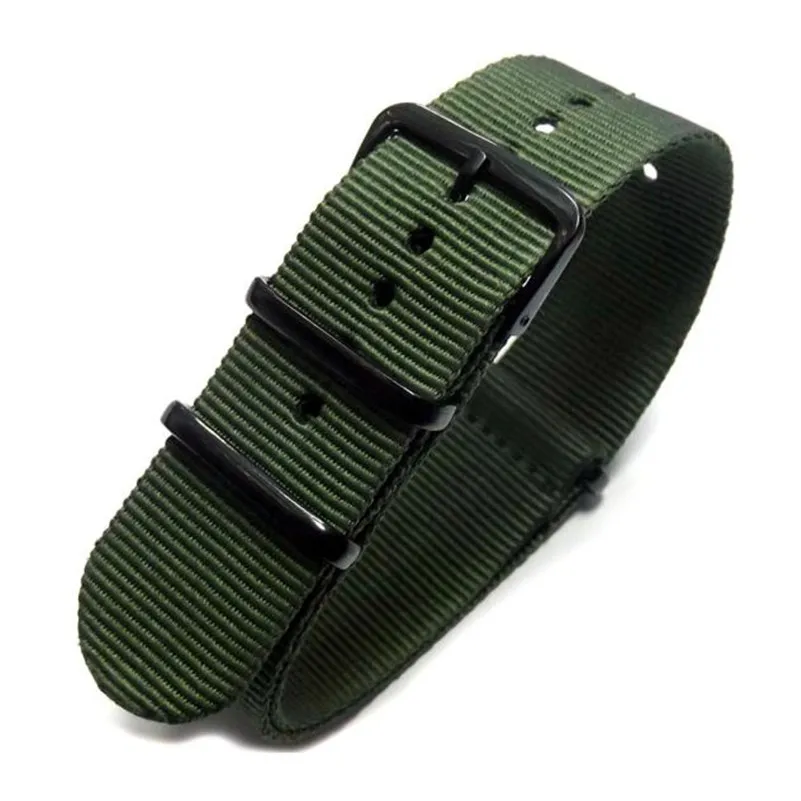 Fashion Watch Band Strap Canvas 20mm Watchbands Color Women Men Sport Watches Nylon Belt Accessories Relojes Hombre M18 (9)