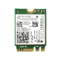 Двухдиапазонный Беспроводной переменного тока для lenovo FRU: 00JT497 Intel 3165 3165NGW NGFF, Wi-Fi BT4.0 2,4 г/с) Wi-Fi 5 ГГц 433 Мбит/с 802.11ac Беспроводной сетевая карта