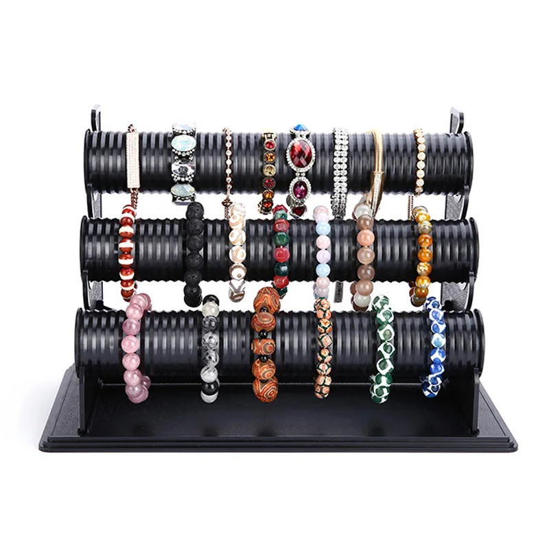 

Mordoa Latest Version 3 Tier Plastic Pendant Watch Bracelet Bangle Necklace Jewelry Organizer Holder Display Stand Rack/shelf