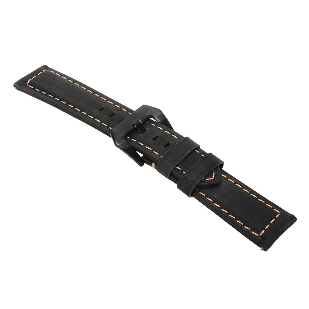 Black Brown Watch Band Genuine Leather Straps 42 /46mm Universal Quick Replacement Strap For Samsung Galaxy Watch Watchbands