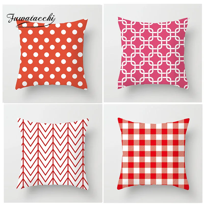 

Fuwatacchi Various Geometric Cushion Cover Spot Ripple Square Diamond Pillow Case For Seat Chair Home Decoration Accessories