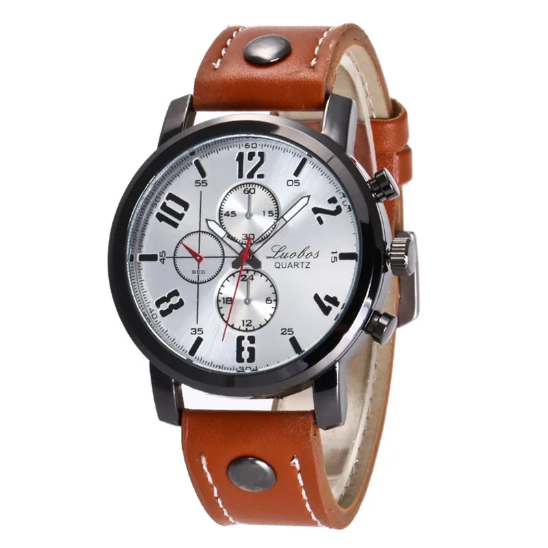 

Fashion Style Womens Alloy Case Leather Band Round Dial Quartz Wrist Watch