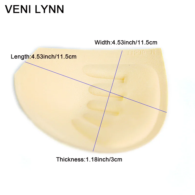 VENI LYNN уплотненная пена для увеличения груди самоклеющиеся хлопковые подушечки для бюстгальтера Съемная губка пуш-ап клей подкладка для бикини купальник - Цвет: EC16 Beige
