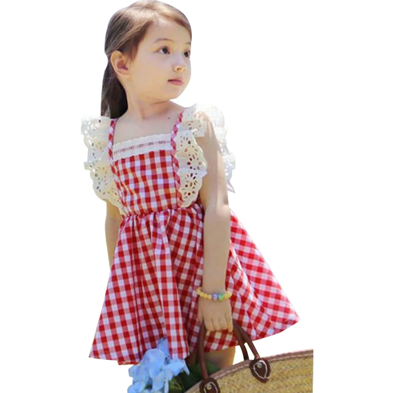 

2017 spring and summer children's clothing baby female Tong Gezi lace vest harness Binbi Bear girl princess