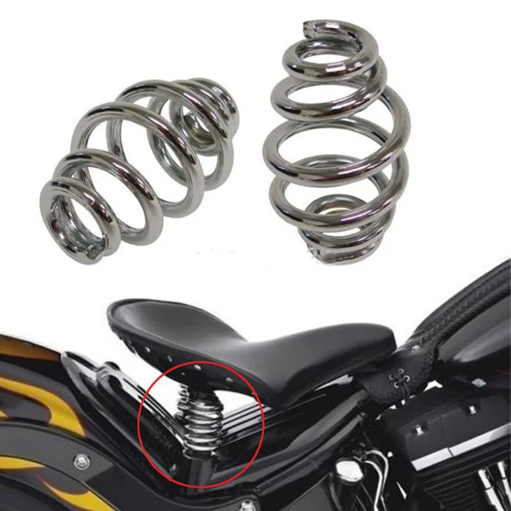 Buy 2Pcs 3 Inch Chrome Motorcycle Solo Seat Springs