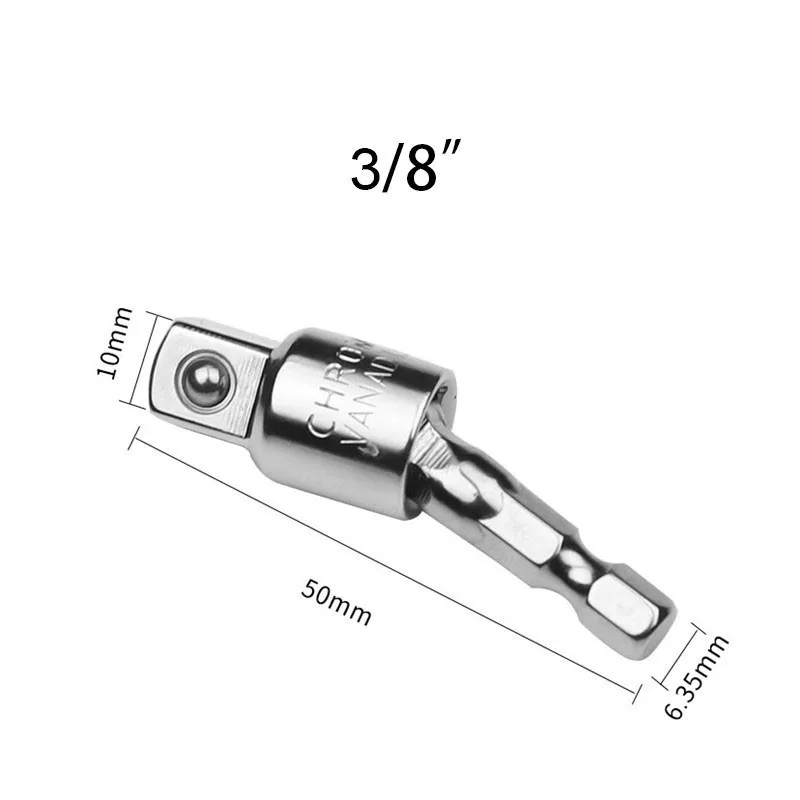 1 шт. 1/" 3/8" электрический молоток соединительный стержень рукав шестигранный ключ гнездо преобразования угловая дрель-головка конвертер инструмент адаптер - Цвет: 1