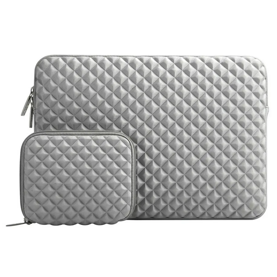 MOSISO Алмазная водоотталкивающая лайкровая сумка для ноутбука чехол для Macbook новейший Pro 13 дюймов Air 11 12 13 15 рукав microsoft Surface - Цвет: Gray