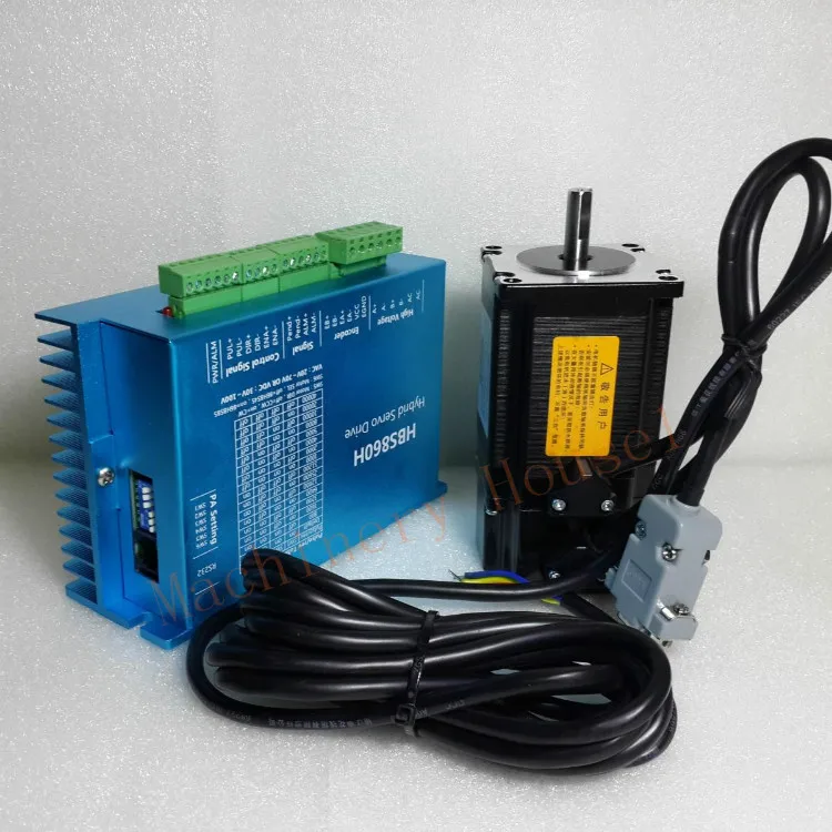 

HBS860H+86HBS120 China NEMA34 12Nm Closed Loop Step Drive and Step Motor Kit for CNC Engraving