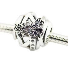 Dreamy украшения в форме стрекозы Подходит Пандора браслеты стерлингового серебра 925 шармы бусины для творчества для изготовления ювелирных изделий Berloque