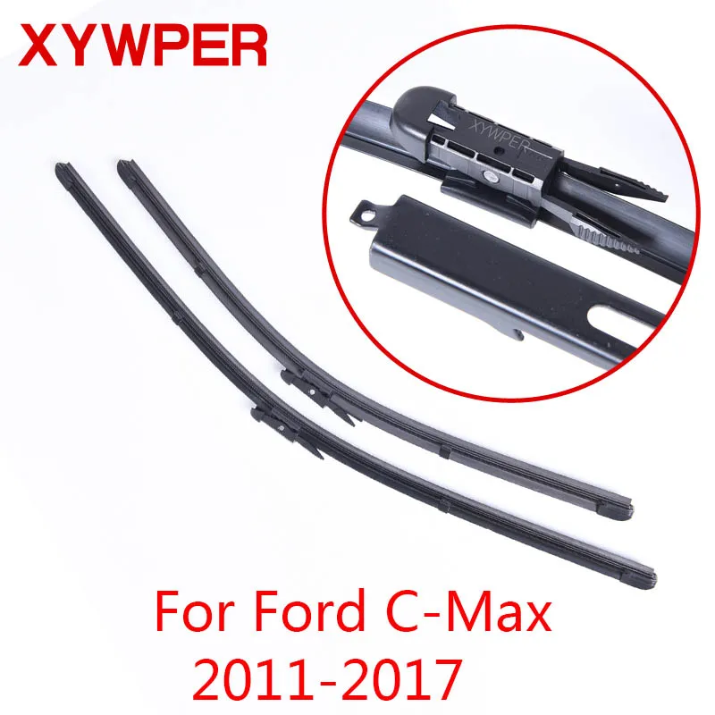 XYWPER стеклоочистителей для Ford C-Max 2003 2004 2005 2006 2007 2008 2009 2010- автомобильные аксессуары из мягкой резины Стеклоочистители - Цвет: Черный