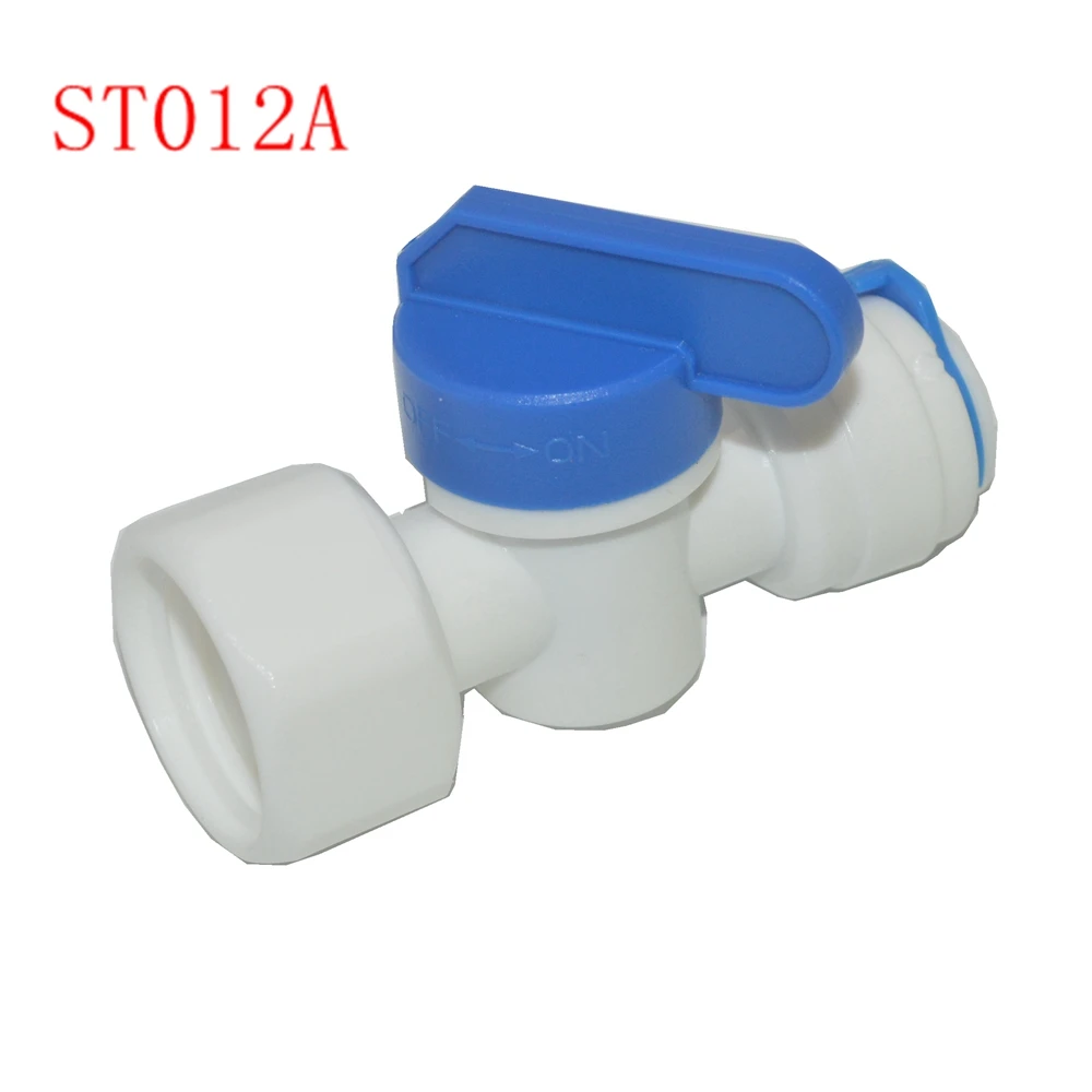 

1/2 Female-3/8 1/4 Tube Ball Valve Swicth Quick Connection RO Water Aquarium Osmosis System ST012