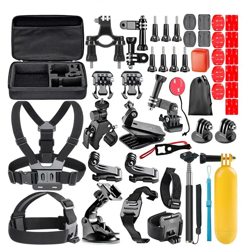 Kit de accesorios GoPro para GoPro Hero 7 6 5 4 3 Cámara de acción Xiaomi Yi 4k accesorio deportivo 44 en 1 Estuche GoPro Estuche para trípode con correa para el pecho