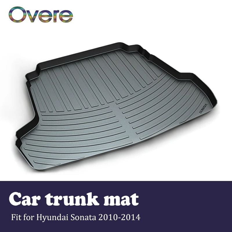 

Overe 1Set Car Cargo rear trunk mat For Hyundai Sonata 2010 2011 2012 2013 2014 Boot Liner Waterproof Anti-slip mat Accessories