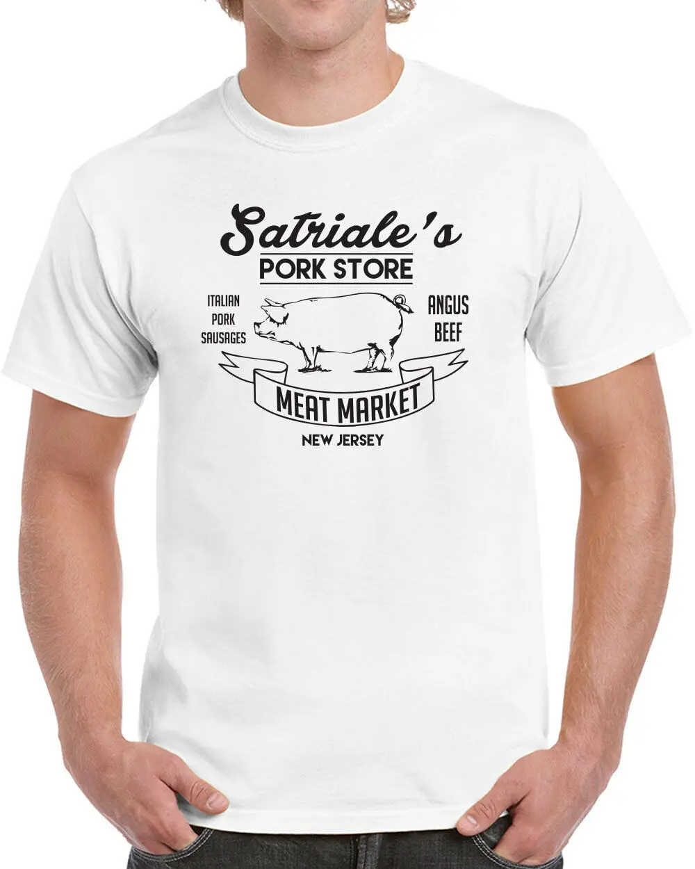 

Satriales Men'S T-Shirt Pork Store Mob Sopranos Show Vintage Tony Mafia 2019 New Fashion Brand Tops Cool Summer Casual T-Shirt
