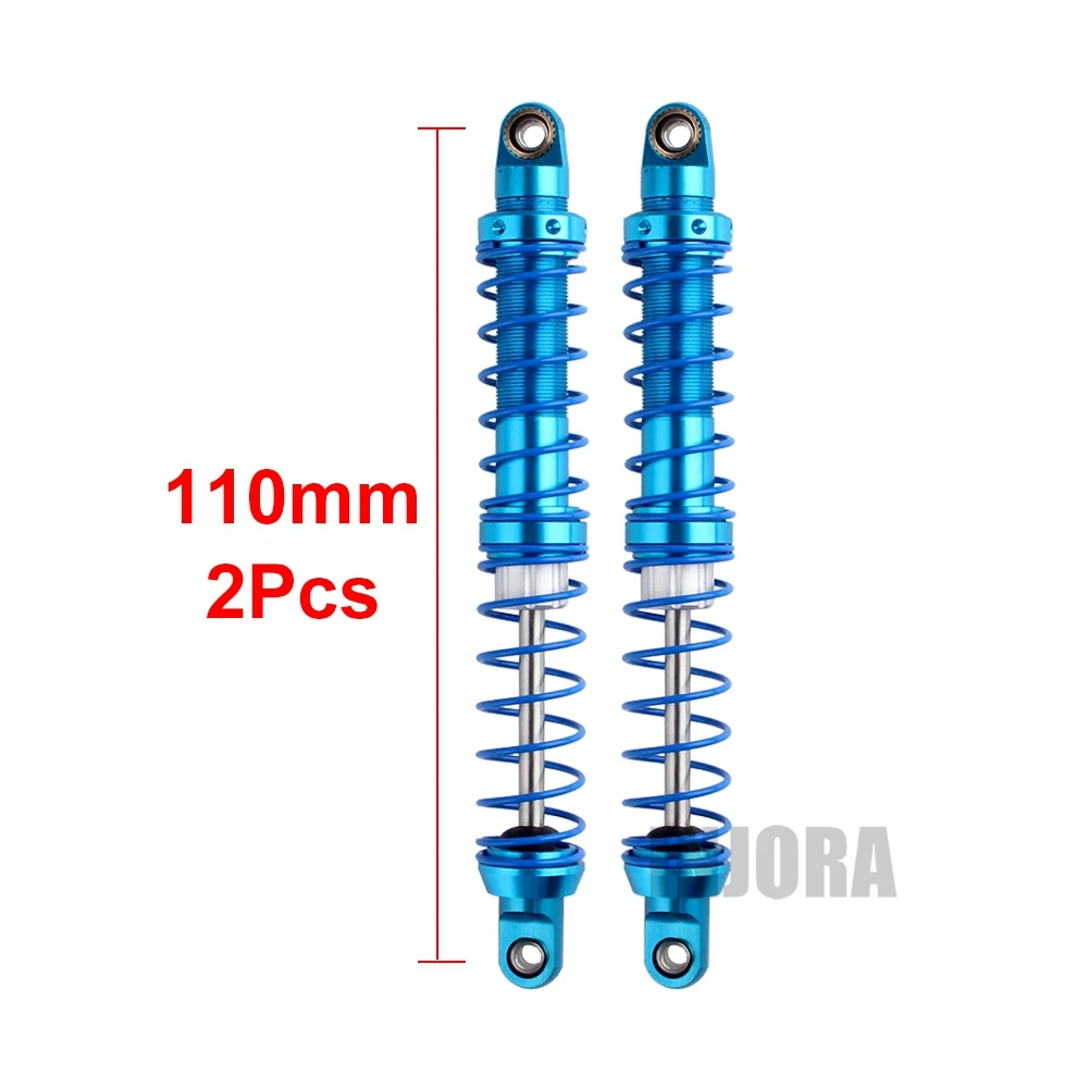 Масляный Регулируемый 80 мм, 90 мм, 100 мм, 110 мм, 120 мм, металлический амортизатор для 1/10 RC автомобилей, запчасти для грузовиков, гусеничный осевой SCX10 TRX4 D90 - Цвет: 110mm 2pcs