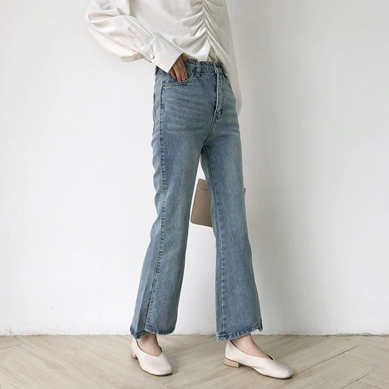 2019 spring autumn denim pants women micro-ra jeans female nine points slim wide leg pants streetwear new fashion 2019 spring autumn denim pants women micro-ra jeans female nine points slim wide leg pants streetwear new fashion