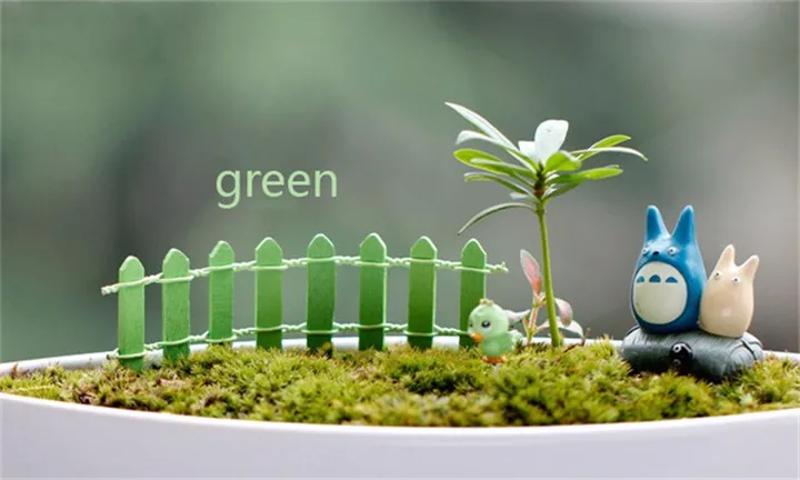 9 1Pcs Micro Landscape Small Wooden Fence DIY Flexible Figurines Miniatures Home Decoration Toy Jewelry Accessories