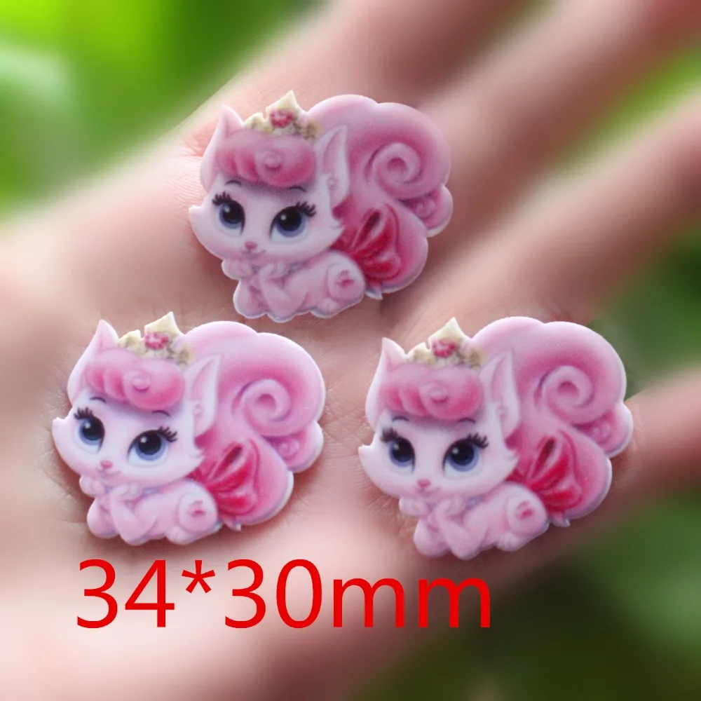

10pcs/lot DIY resin cabochons accessories planar resin cat 34*30mm